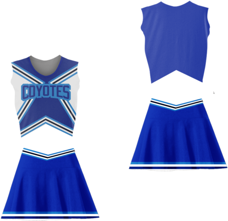 Coyotes Cheerleader Uniform Set PNG image