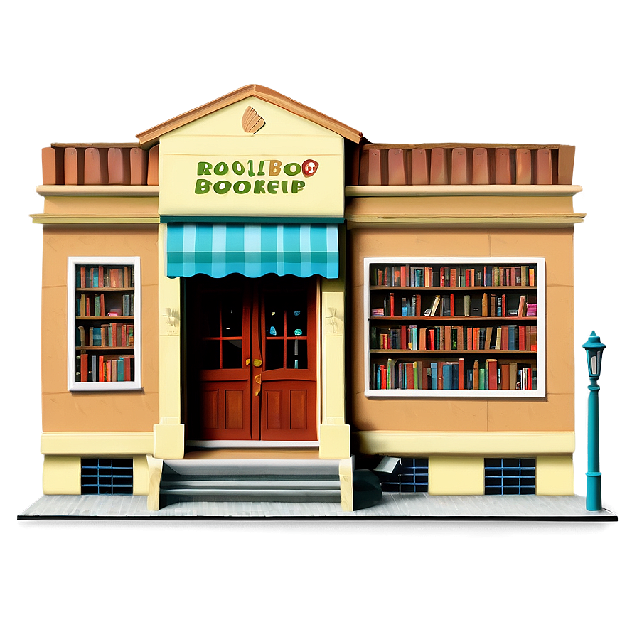 Cozy Bookshop Building Png Chb34 PNG image