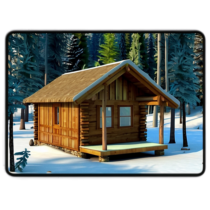 Cozy Cabin In The Woods Png 05242024 PNG image