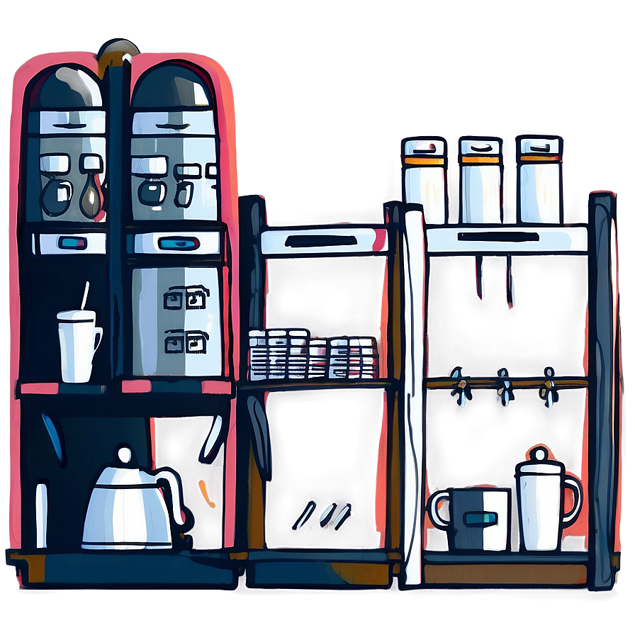 Cozy Cafe Barista Scene Png Lfg39 PNG image