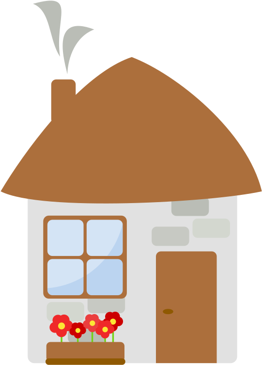 Cozy Cartoon House Clipart PNG image