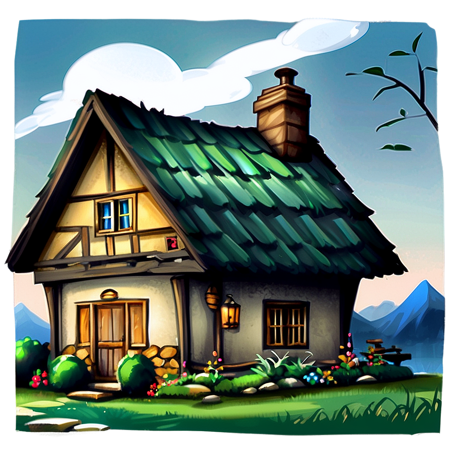 Cozy Cottage Illustration Png Ljl96 PNG image