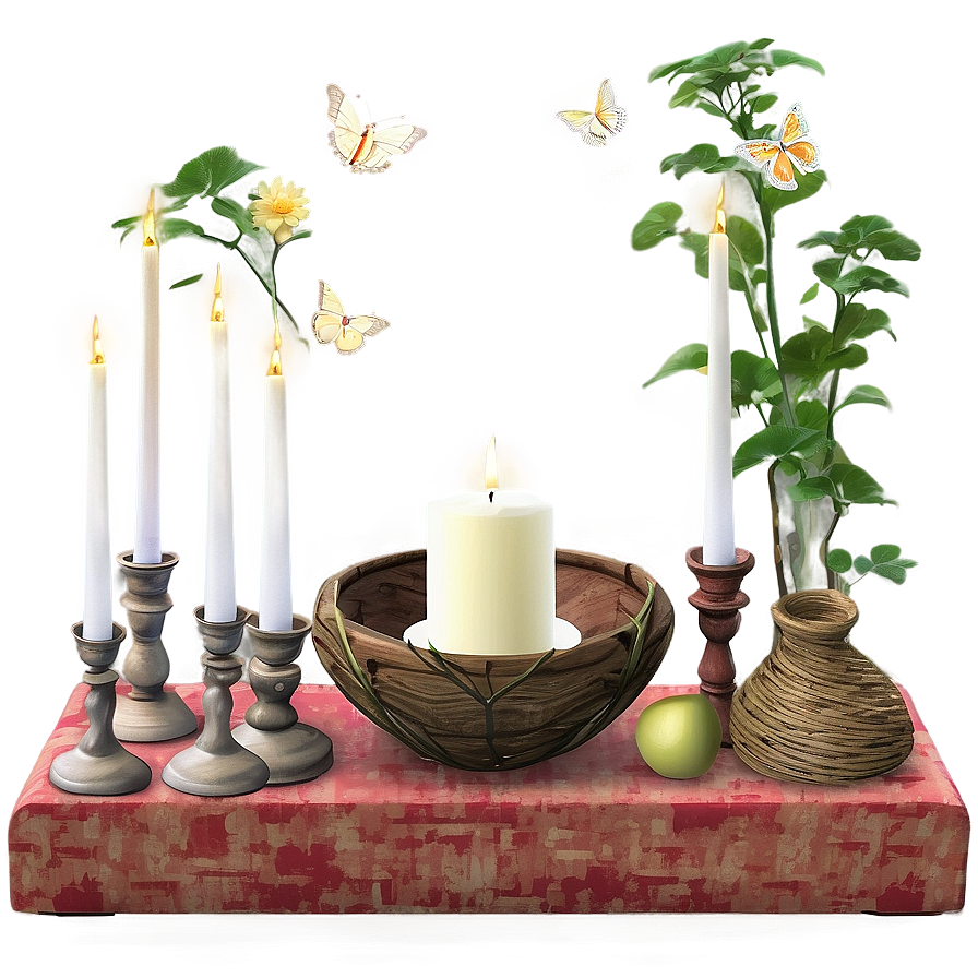 Cozy Cottagecore Altar Png Fje PNG image