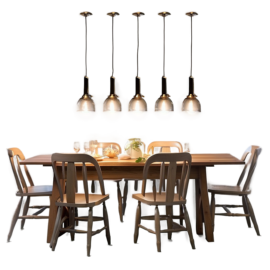 Cozy Dining Room Lighting Png Jpi PNG image