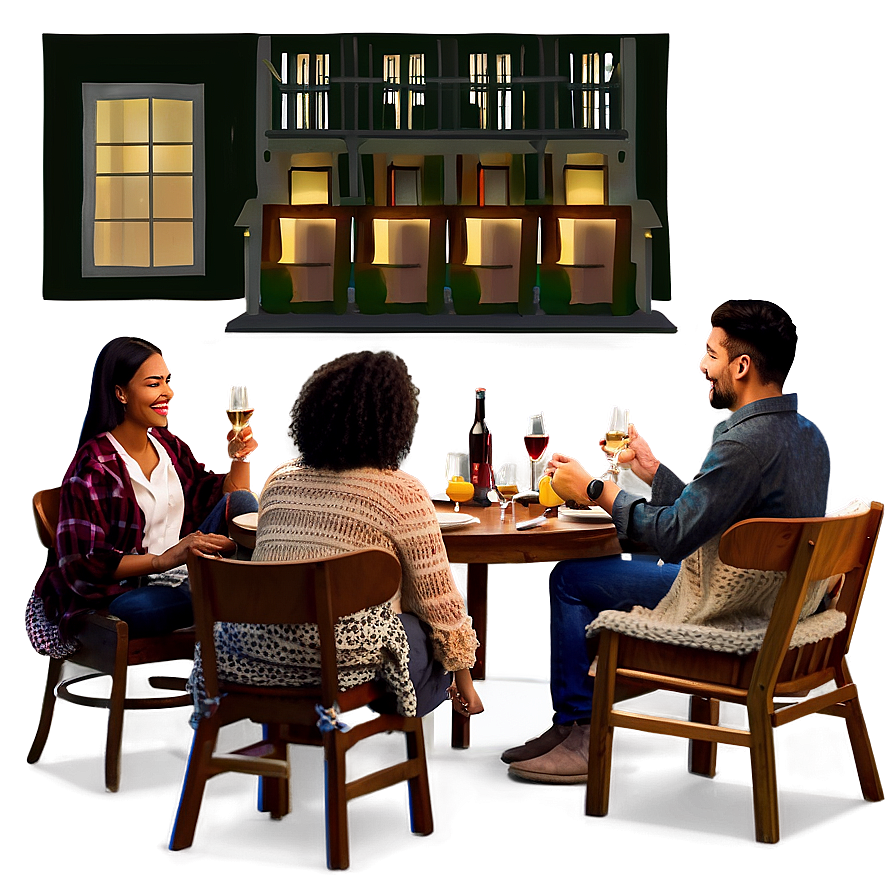 Cozy House Party Gathering Png Tnt25 PNG image