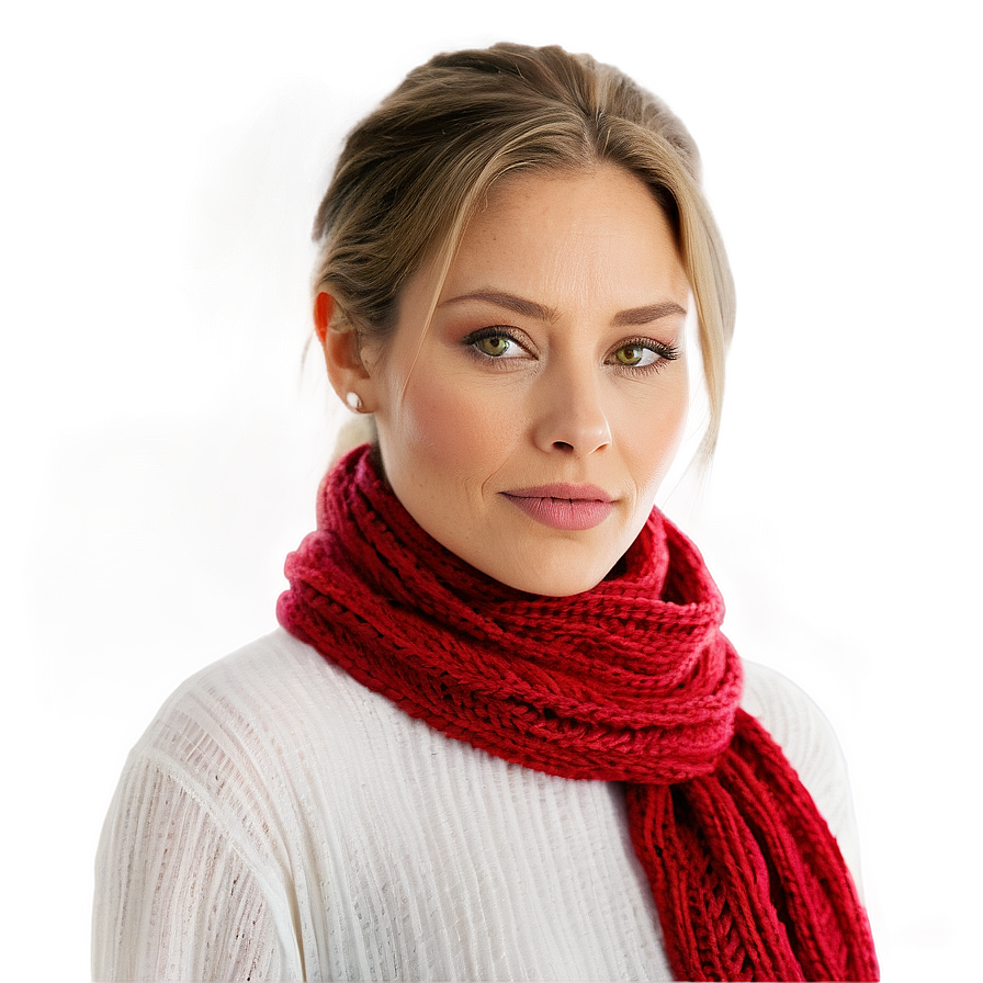 Cozy Red Scarf Png Nkl67 PNG image