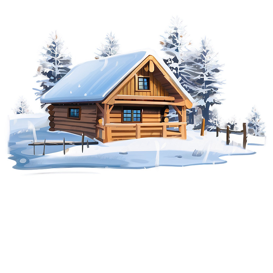 Cozy Winter Cabin Png Wvb PNG image