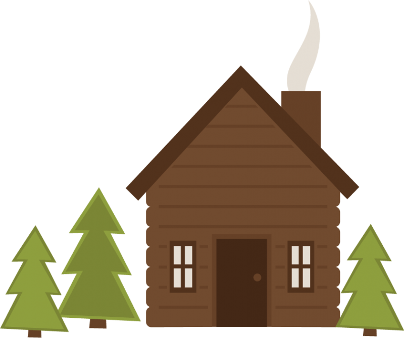 Cozy Wooden Cabin Illustration PNG image