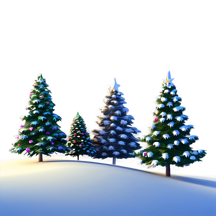 Cozy Xmas Tree Scene Png 9 PNG image