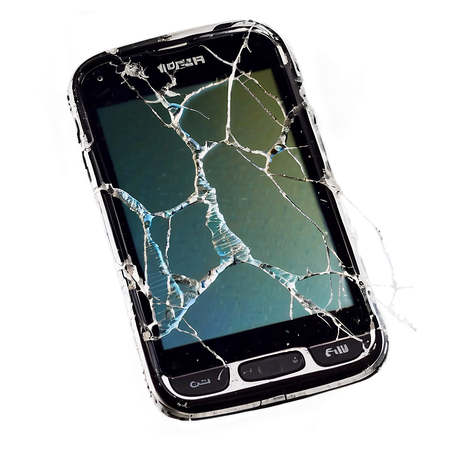 Cracked Cell Phone Display Png 06242024 PNG image