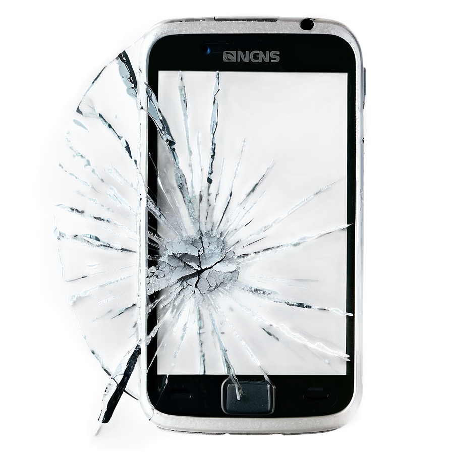 Cracked Cell Phone Display Png Uuj84 PNG image