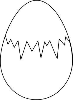 Cracked Egg Vector Illustration PNG image