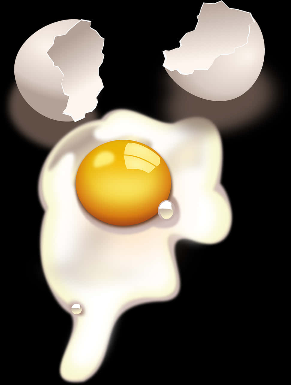 Cracked Eggwith Yolk PNG image