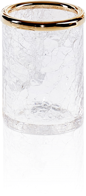 Cracked Glass Vasewith Gold Rim PNG image