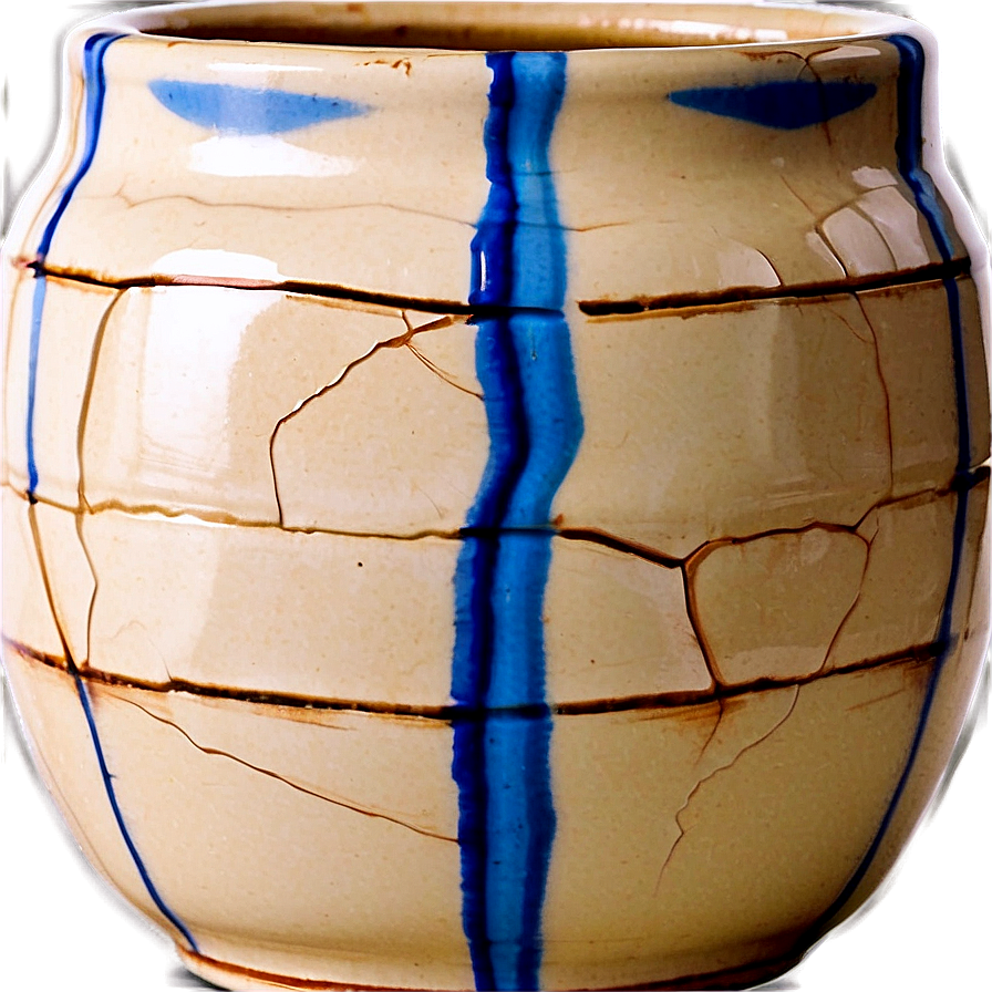 Cracked Glazed Pottery Png Huo PNG image