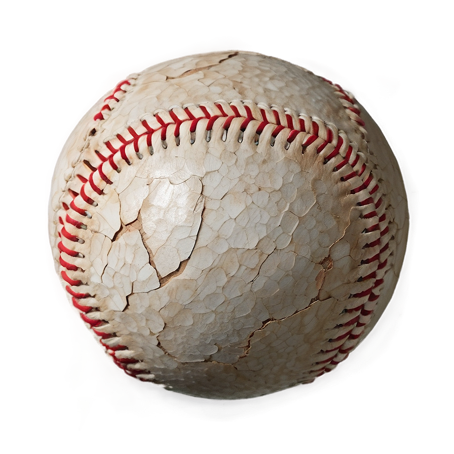 Cracked Leather Baseball Png Oid PNG image