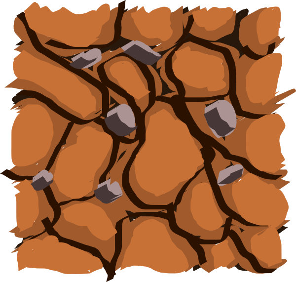 Cracked Mud Pattern Illustration PNG image