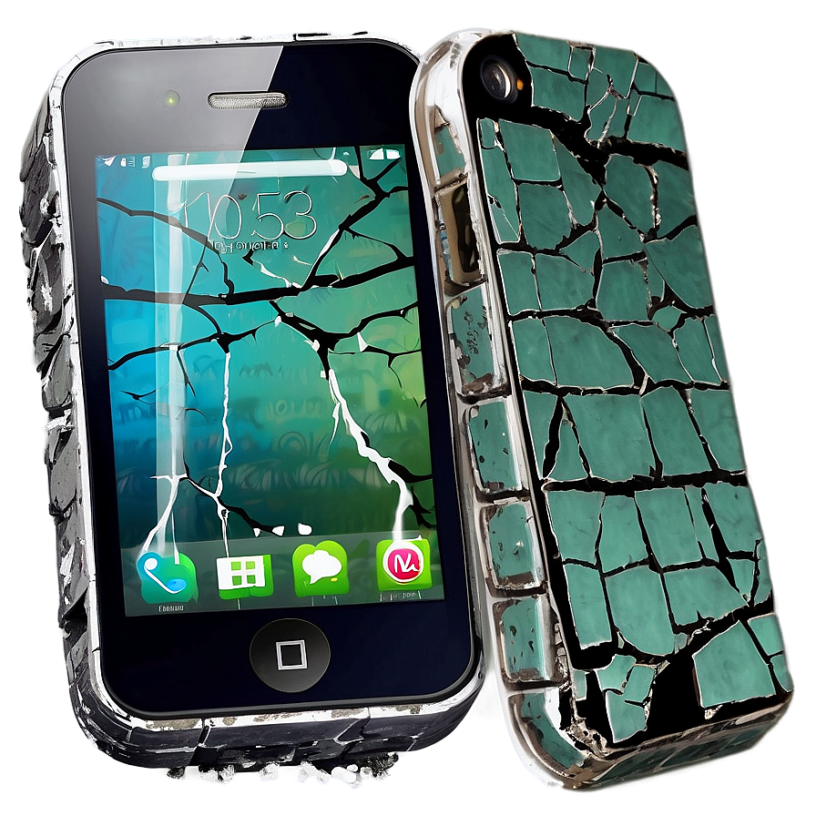 Cracked Phone Display Art Png 91 PNG image