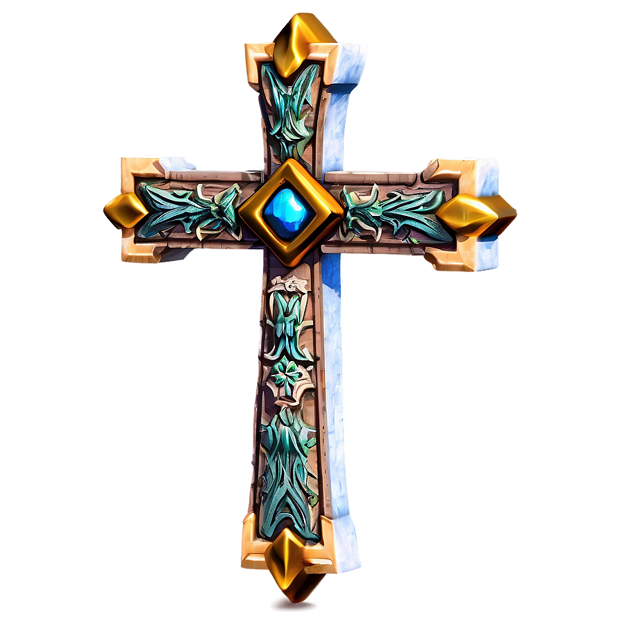 Crafted Cross Model Png 04302024 PNG image