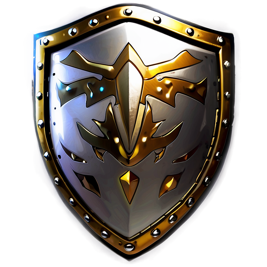 Crafted Gold Shield Png 06282024 PNG image