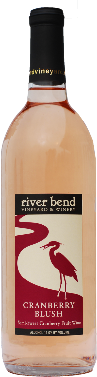 Cranberry Blush Wine Bottle PNG image