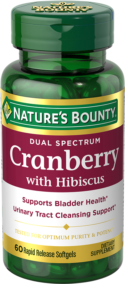 Cranberry Supplement Bottle PNG image