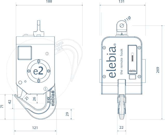 Crane Hook Blueprint Design PNG image