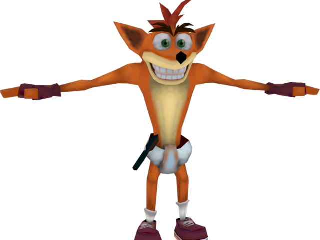 Crash Bandicoot Character Pose PNG image