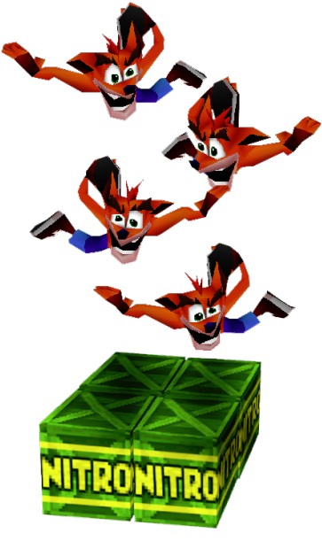 Crash Bandicoot Nitro Box Animation PNG image