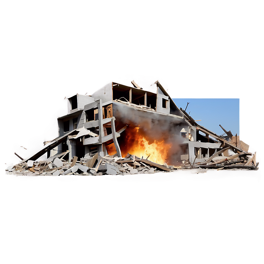 Crashing Building Destruction Png 06212024 PNG image