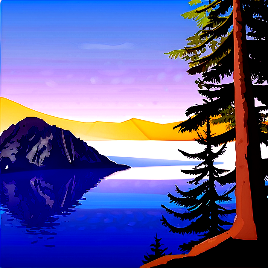 Crater Lake Tranquil Scene Png 06132024 PNG image