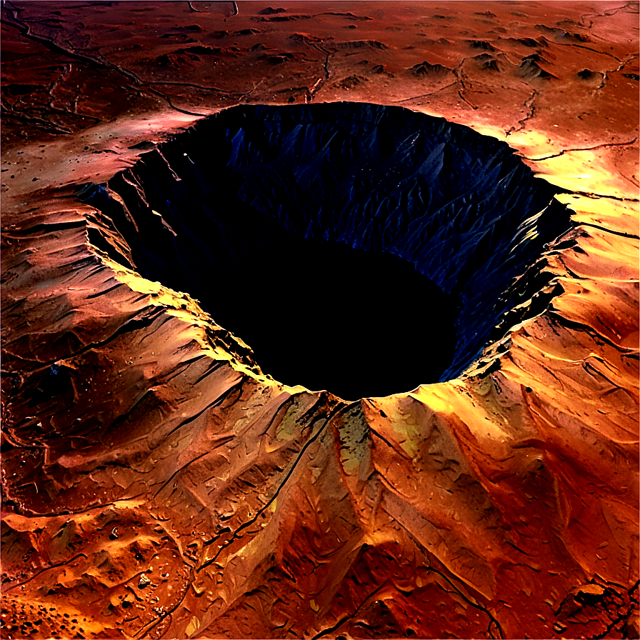 Crater Landscape Png 06132024 PNG image