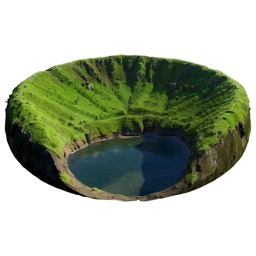 Crater Valley Green Landscape Png 06132024 PNG image