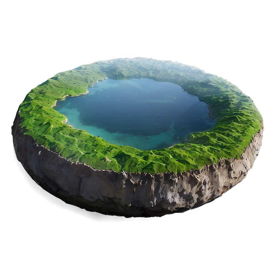 Crater Water Body Calm Png Ien75 PNG image