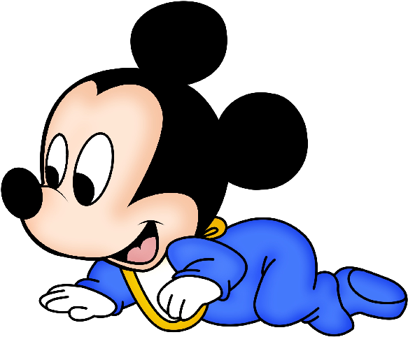 Crawling Animated Character Blue Onesie PNG image