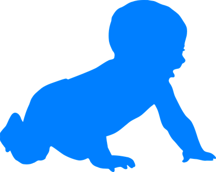 Crawling Baby Silhouette PNG image