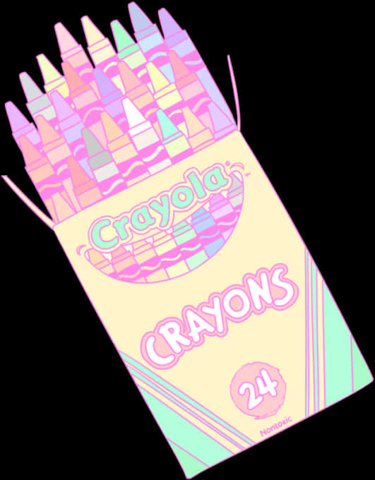 Crayola Crayons Box Artistic Filter PNG image