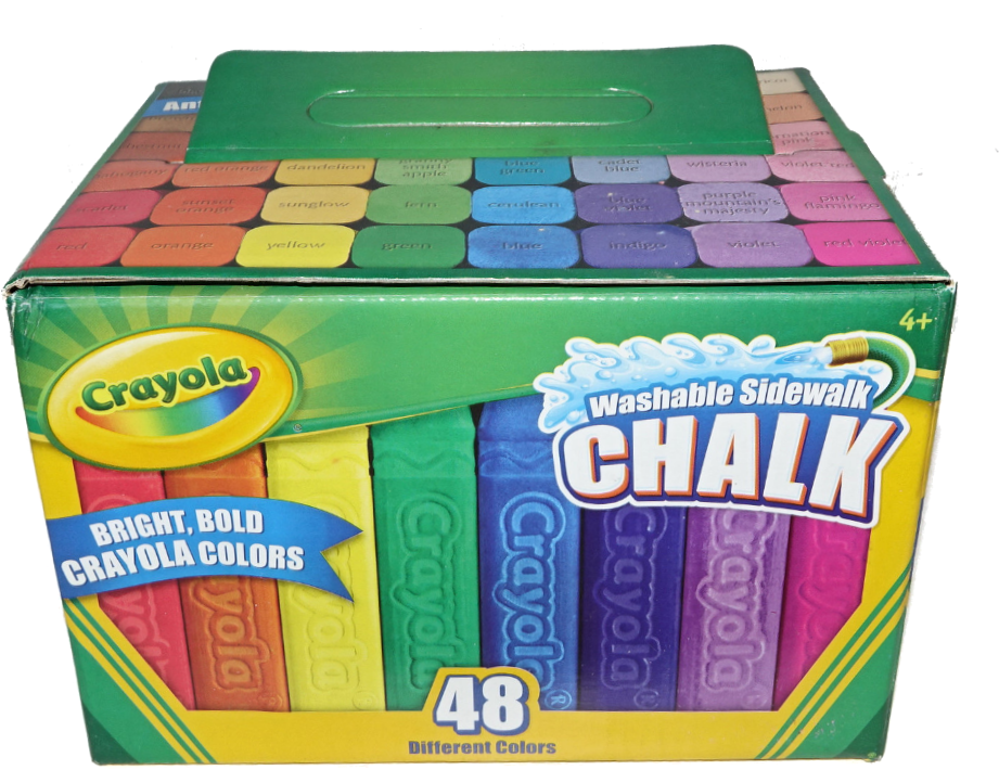 Crayola Washable Sidewalk Chalk Pack48 Colors PNG image
