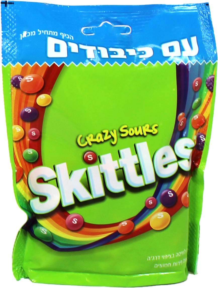 Crazy Sours Skittles Package PNG image