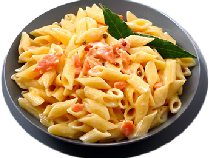 Creamy Penne Pastawith Salmon PNG image