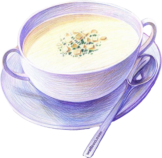 Creamy Soupin Purple Cup Illustration PNG image