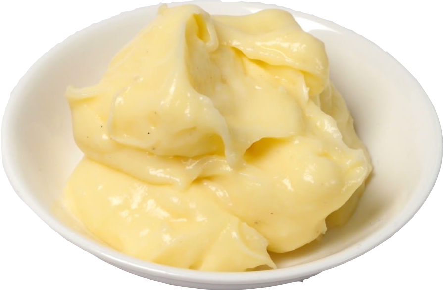 Creamy Vanilla Custardin Bowl PNG image