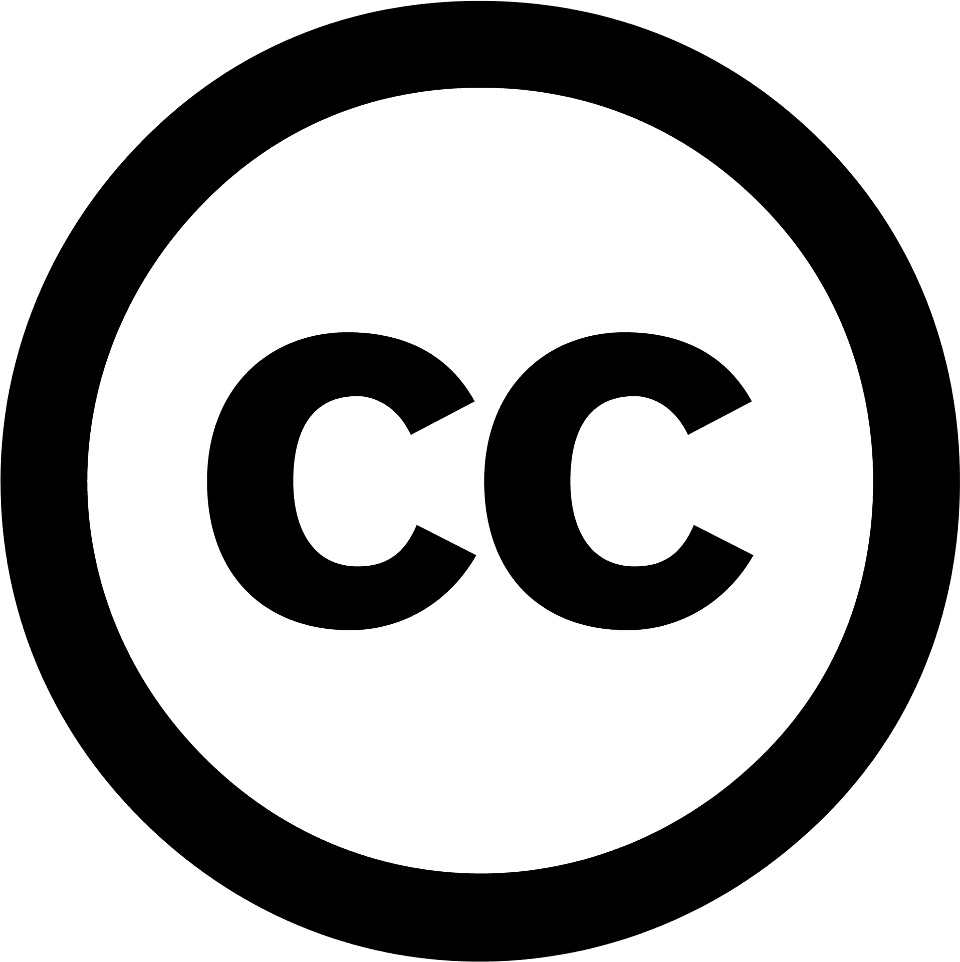 Creative Commons Logo Black PNG image