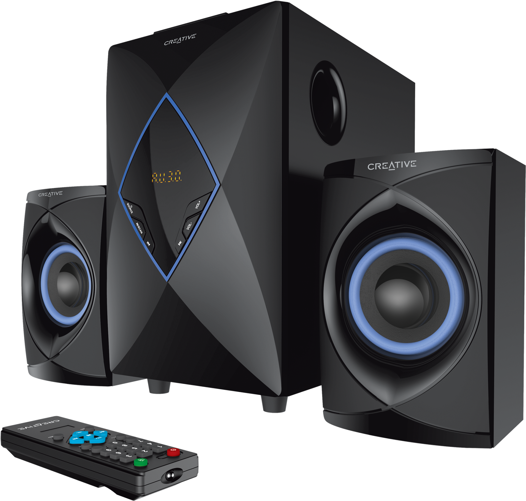 Creative Home Theater Speaker Systemwith Remote PNG image