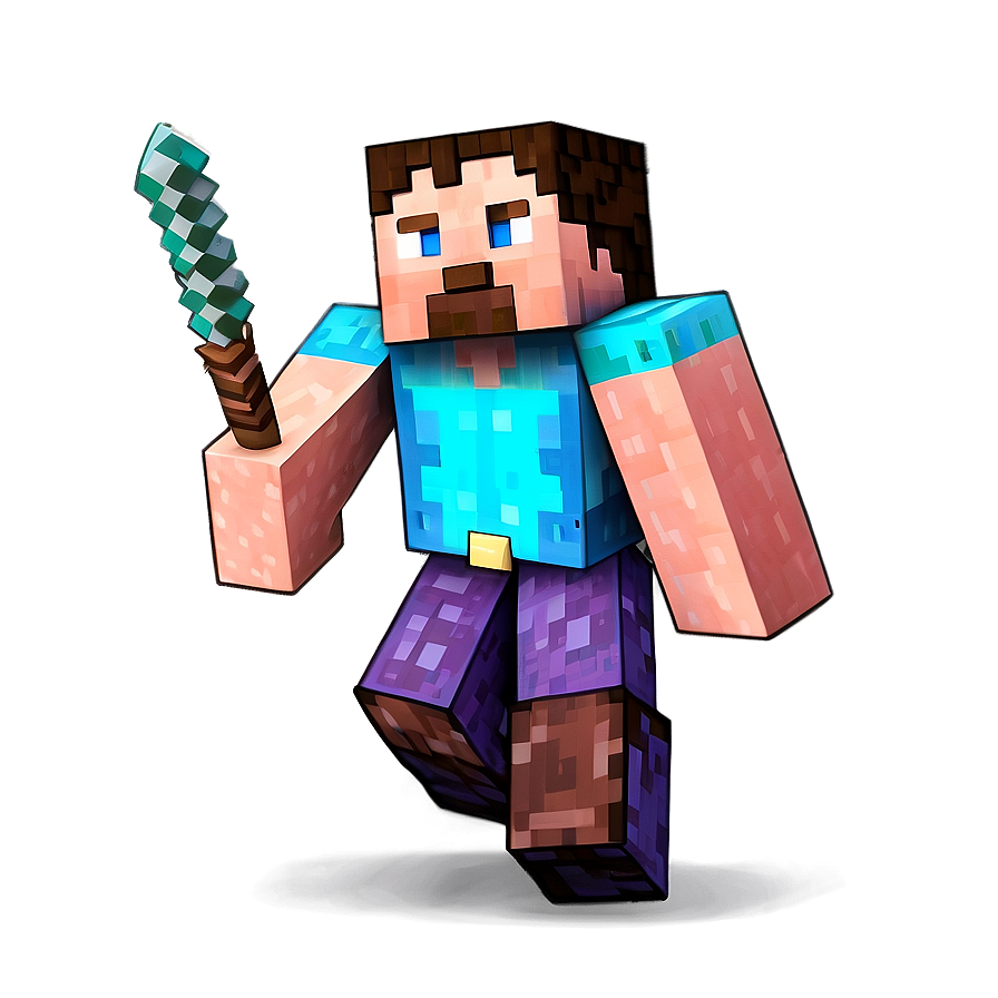 Creative Minecraft Steve Head Png Ytq27 PNG image