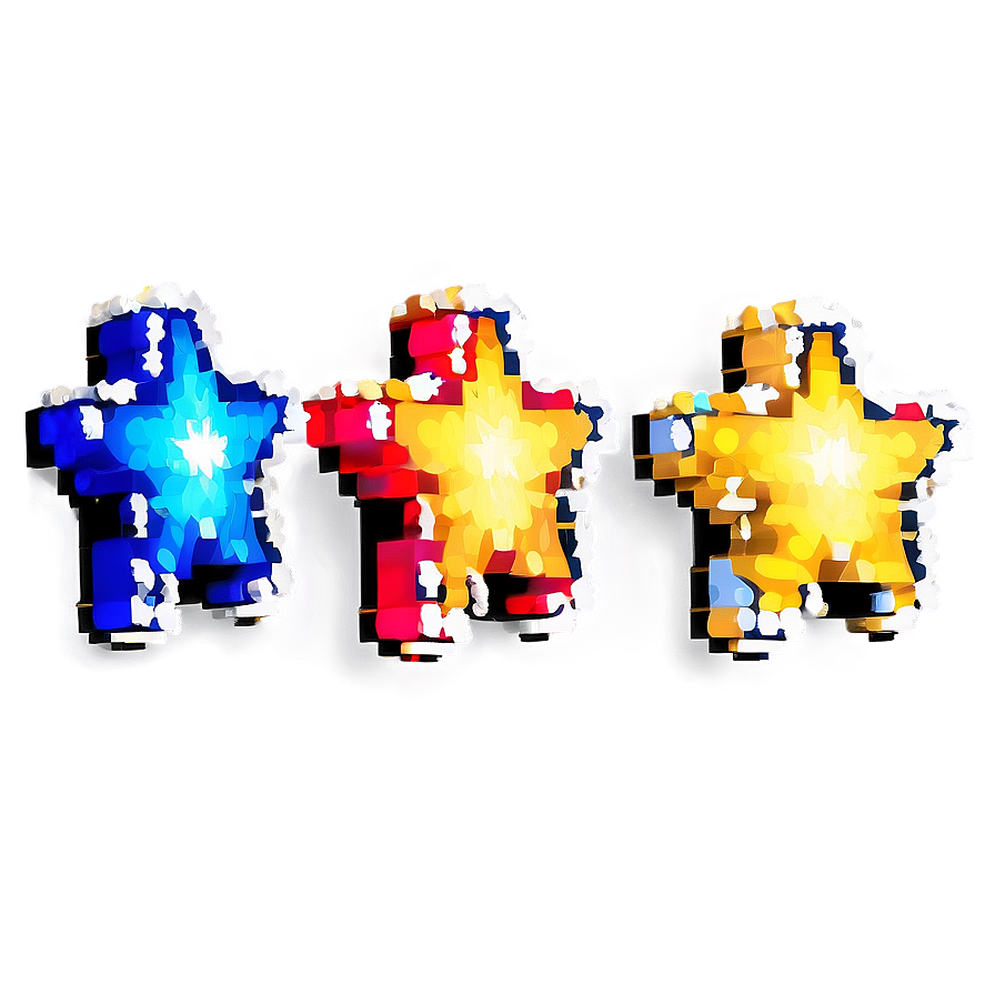 Creative Pixel Star Composition Png 06212024 PNG image