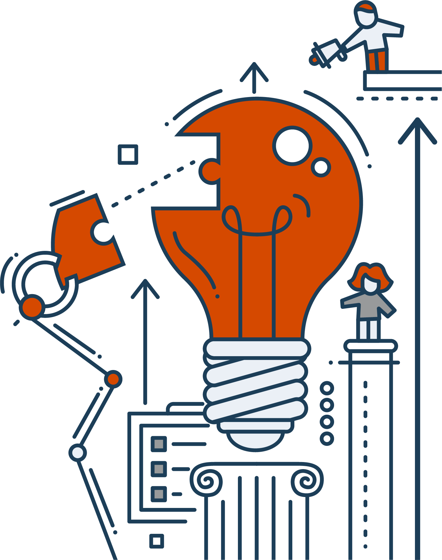 Creative Process Illustration PNG image