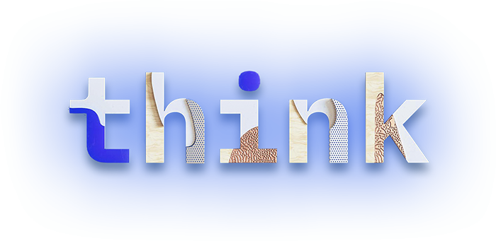 Creative Think Text Graphic PNG image