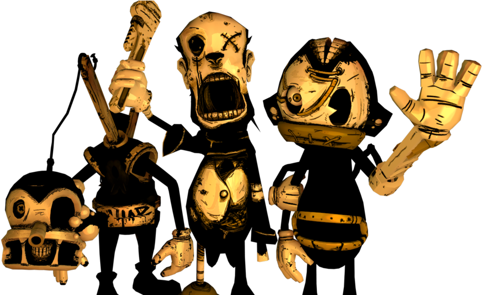 Creepy_ Animated_ Character_ Group PNG image