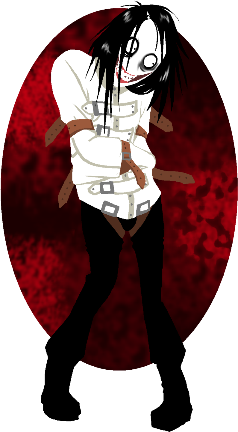 Creepy_ Anime_ Character_ Bound_in_ Straightjacket PNG image
